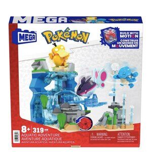 MEGA Pokémon Building Toys Set Aquatic Adventure with 319 Pieces HXF79 NEW